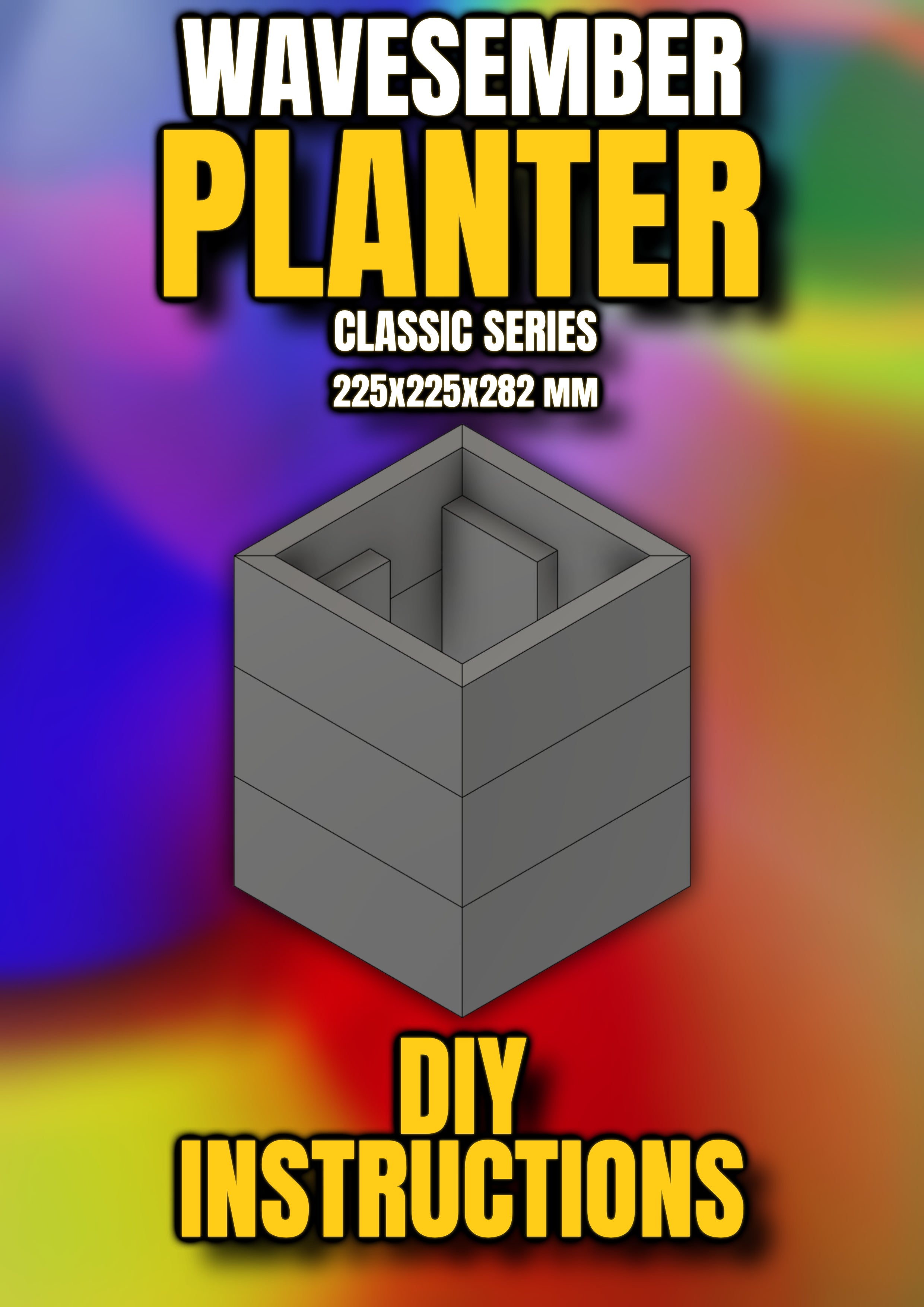 WAVESEMBER Planter – Classic Series (225×225×282 mm) | DIY Woodworking Guide & Build Plans (Copy)